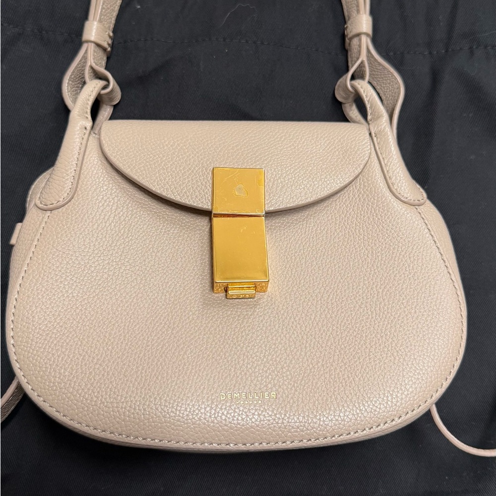 DeMellier Beige Crossbody Bag with Gold Accent - Picture 4 of 4